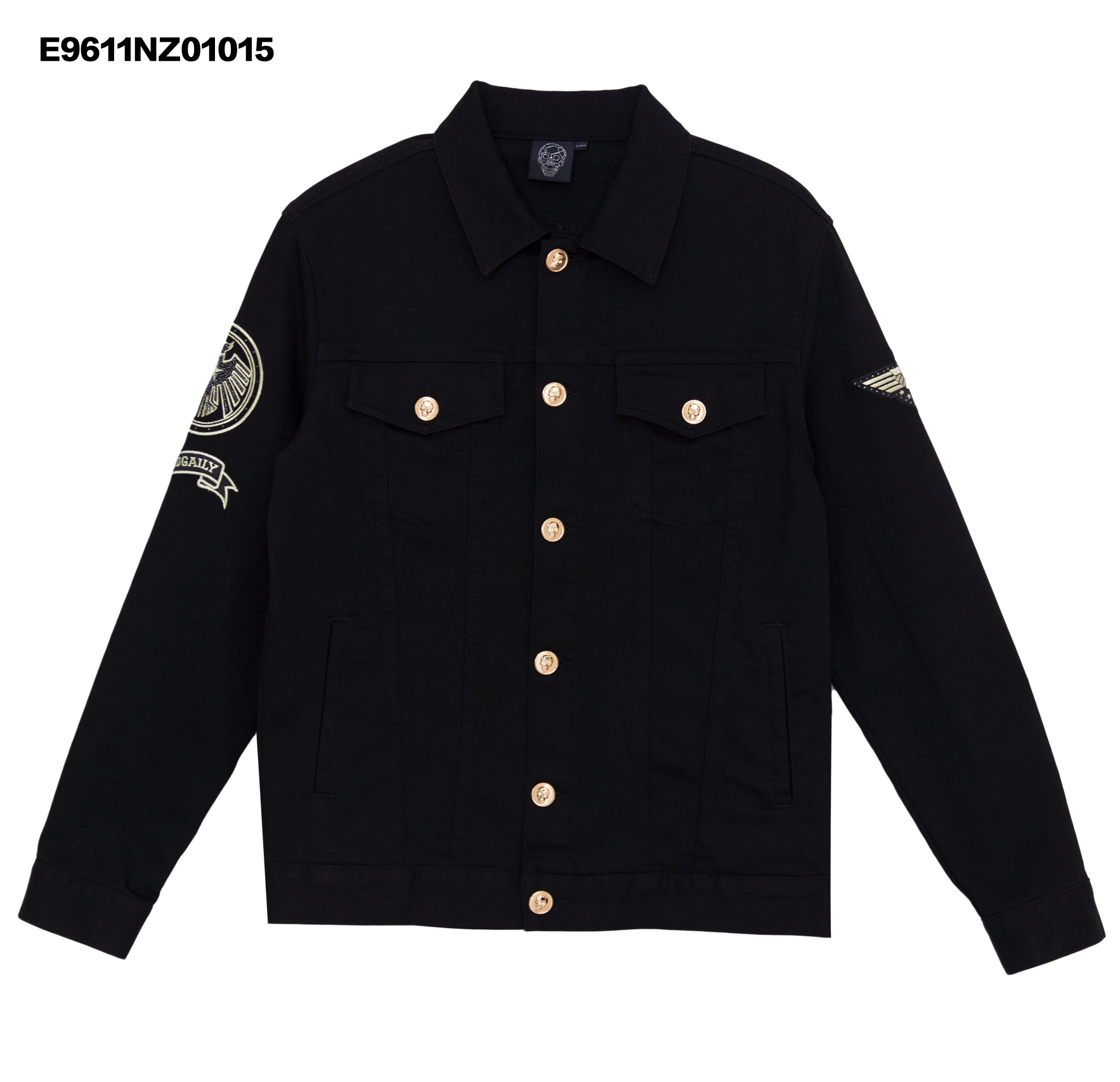 engild&gaily2022年春夏新款牛仔外套潮流时尚夹克潮牌棒球服翻领