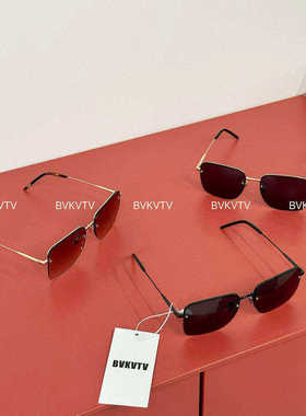 复古金属半框方形太阳眼镜