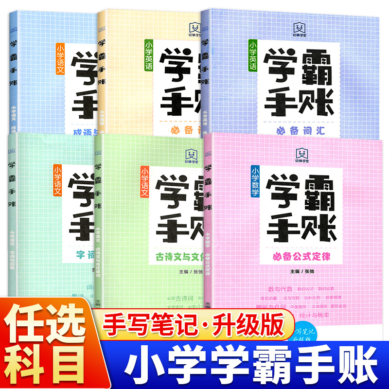 学霸手账 小学英语语法 手写笔记升级版 一二三四五六年级通用小学英语单词语法学习积累 小学教辅 山东教育出版社