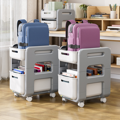 书包置物架可移动学生儿童放加厚小推车落地书桌旁大号双层幼儿园