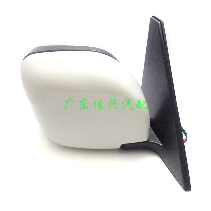 适用于三菱帕杰罗长丰V73倒车镜左右7线后视镜电镀面白色漆面配件