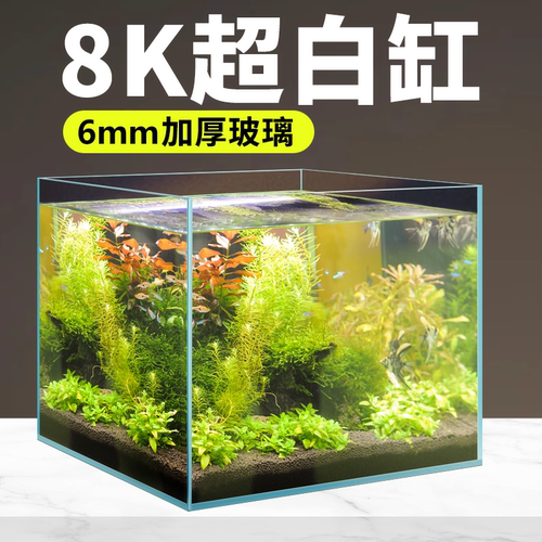 鱼缸超白鱼缸玻璃桌面客厅生态斗鱼金鱼乌龟缸造景懒人养鱼玻璃缸