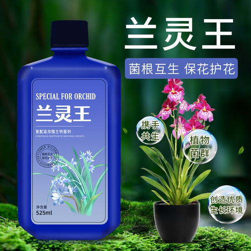 兰灵王兰花专用肥料EM菌微生物杀菌多箭素君子兰蝴蝶兰墨兰营养液