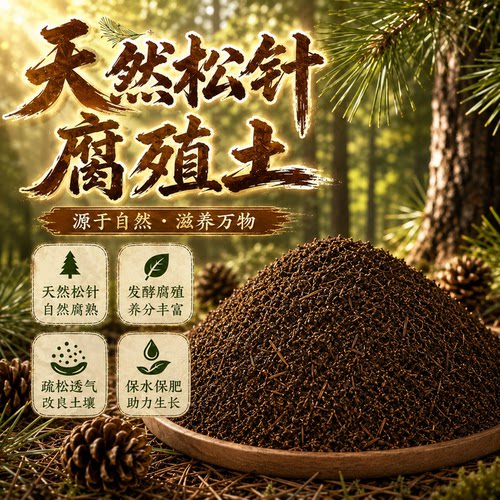 天然松针腐殖土腐叶腐熟土君子兰花土疏松透气腐殖土通用款营养土