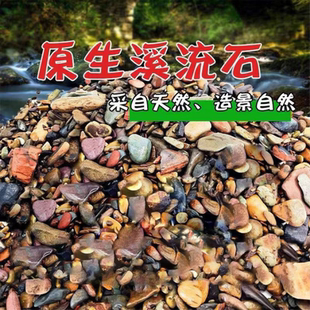 乌龟缸造景铺底石原生鱼缸底砂溪流沙雷龙鱼水草南美缸装饰沙河石
