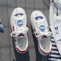 Тканевая демисезонная низкая универсальная обувь, коллекция 2023, популярно в интернете, в корейском стиле