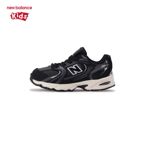 New Balance nb童鞋男女0-4岁小童秋冬潮酷黑革面运动鞋IZ530BMT