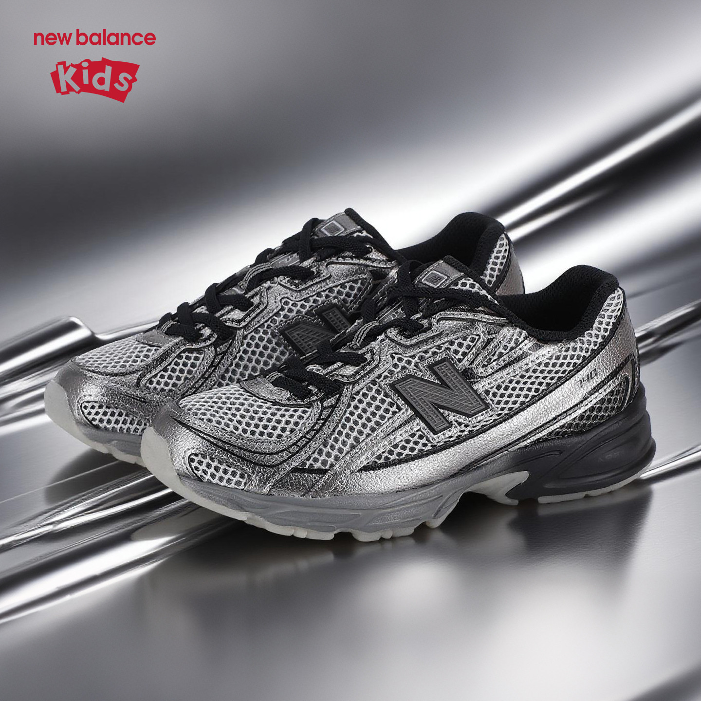 New Balance nb童鞋男女4-7岁中童拼接防滑舒适运动鞋PZ740