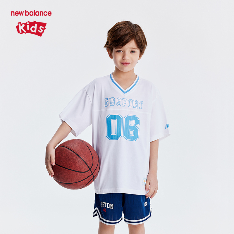 New Balance nb童装儿童男女夏季透气运动篮球短袖T恤ND7EE23013