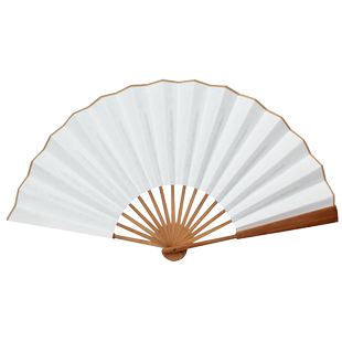 中国风古风折扇空白扇子绘画宣纸可作画素面纯白手写写字纸扇定制