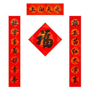 宿舍对联定制手写创意搞笑搞怪大学生寝室定做代写国潮写春联门贴