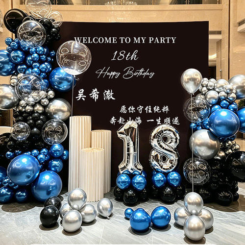 十八岁男孩生日派对kt板酒店场景