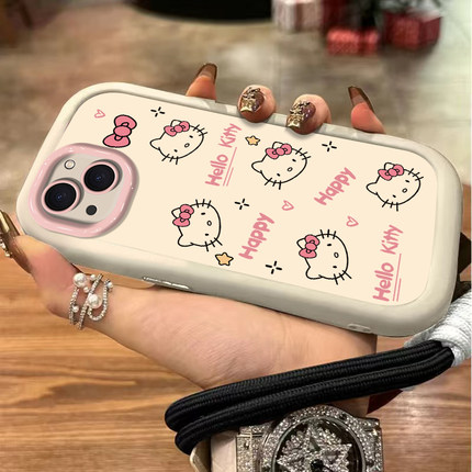 适用苹果15Promax手机壳14新款iPhone13全包12mini硅胶11卡通满屏kt猫XR个性女8plus防摔6s保护套7可爱SE23代