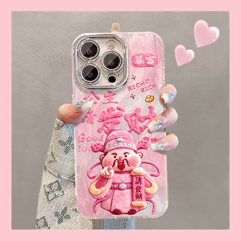 适用苹果系列公主请发财手机壳