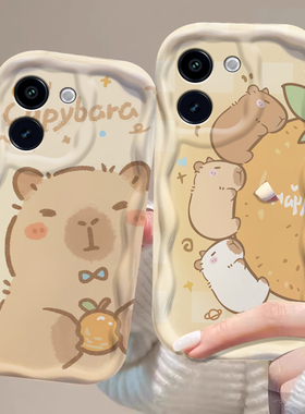 适用VIVOY200手机壳Y200T新款Y100i全包Y93软硅胶Y85卡皮巴拉Y78m卡通Y77e创意Y55s防摔Y30G保护套Y17s女Y35+