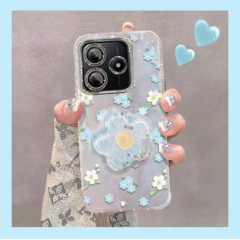 适用红米note系列油画小花手机壳