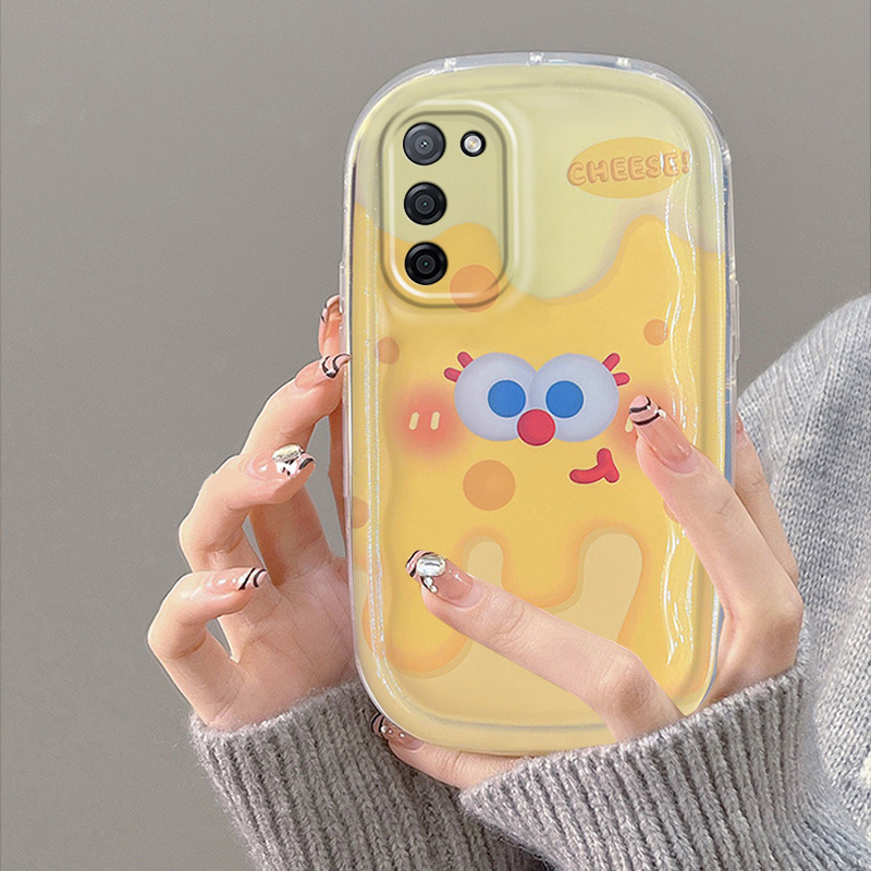 OPPOA55手机壳新款a55s网红创意奶酪芝士肥皂壳OPPO高级感镜头全包硅胶软壳不会撞壳的防摔保护套OPPOa56潮牌