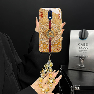 适用花钱图腾OPPOR15梦境版手机壳R15标准版R17玻璃新款外壳女防摔保护套全包高级感国风奢华马年新年时国潮