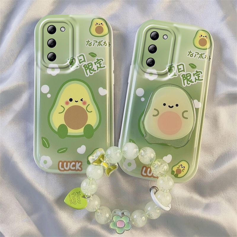 适用OPPOA53s手机壳新款A53s网红创意卡通小清新牛油果OPPO高级感镜头全包硅胶软壳不会撞壳的潮牌防摔保护套