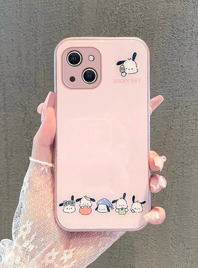 适用于苹果15手机壳16E/17air/iPhone13Promax的mini金属漆11男xr帕恰狗14女7/8plus防摔6s全包保护SE套xsmax