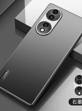 华为荣耀70手机壳honor70pro适用5G曲面屏FNE一AN00黑色v79 pr0全包SDY金属壳HPB外壳705g七十por男7o磨砂h70