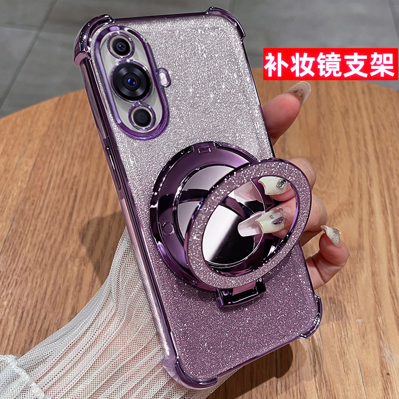 适用N华为nova12活力版手机壳nove12支架FIN一AL60全包BLK al00软壳NV nva novo镜子软壳nava女n0va板nowa12