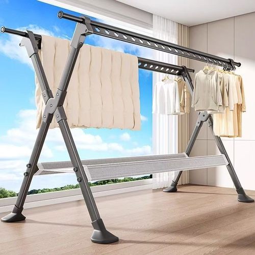 主体铝合金材质可折叠晾衣架