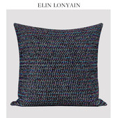 ELIN LONYAIN现代简约轻奢紫色针织肌理靠垫抱枕样板房方枕腰枕