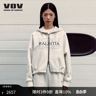 vov卫衣秋冬新品 女士慵懒风百搭宽松连帽外套61134201726