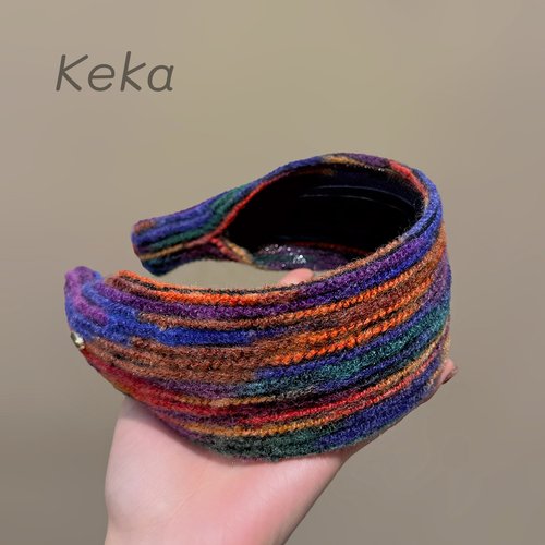 新款彩色编织压发发箍