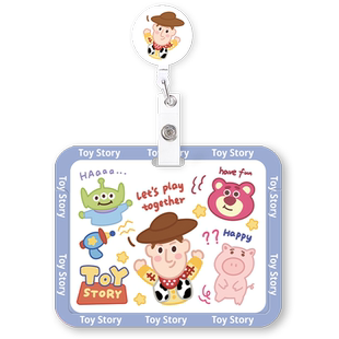 可爱总动员横板卡套校园学生卡保护壳饭卡交通一卡通羊城通 身份证银行卡工作胸卡横板门禁卡少女可爱ins