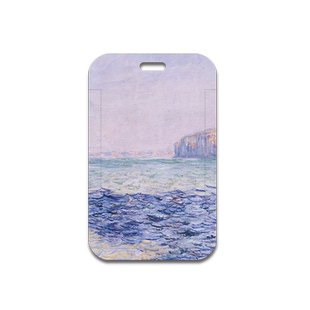 艺术家莫奈浮雕小众卡套伸缩挂脖长绳校园学生保护壳饭卡公交地铁 一卡通武汉通身份证银行卡防丢失卡套INS风