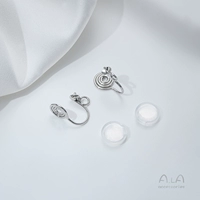 R194-4b Белые зажимы для ушей с вертикальным кольцом и бусинами K, 1 пара, 2 шт., бесплатный силиконовый чехол