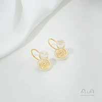 Серьги, силиконовые клипсы, модель R532, 14 карат, 1 пары