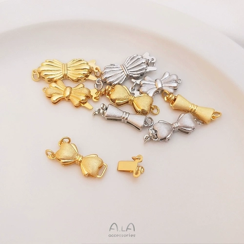 Медное матовое ожерелье с бантиком из жемчуга, аксессуар