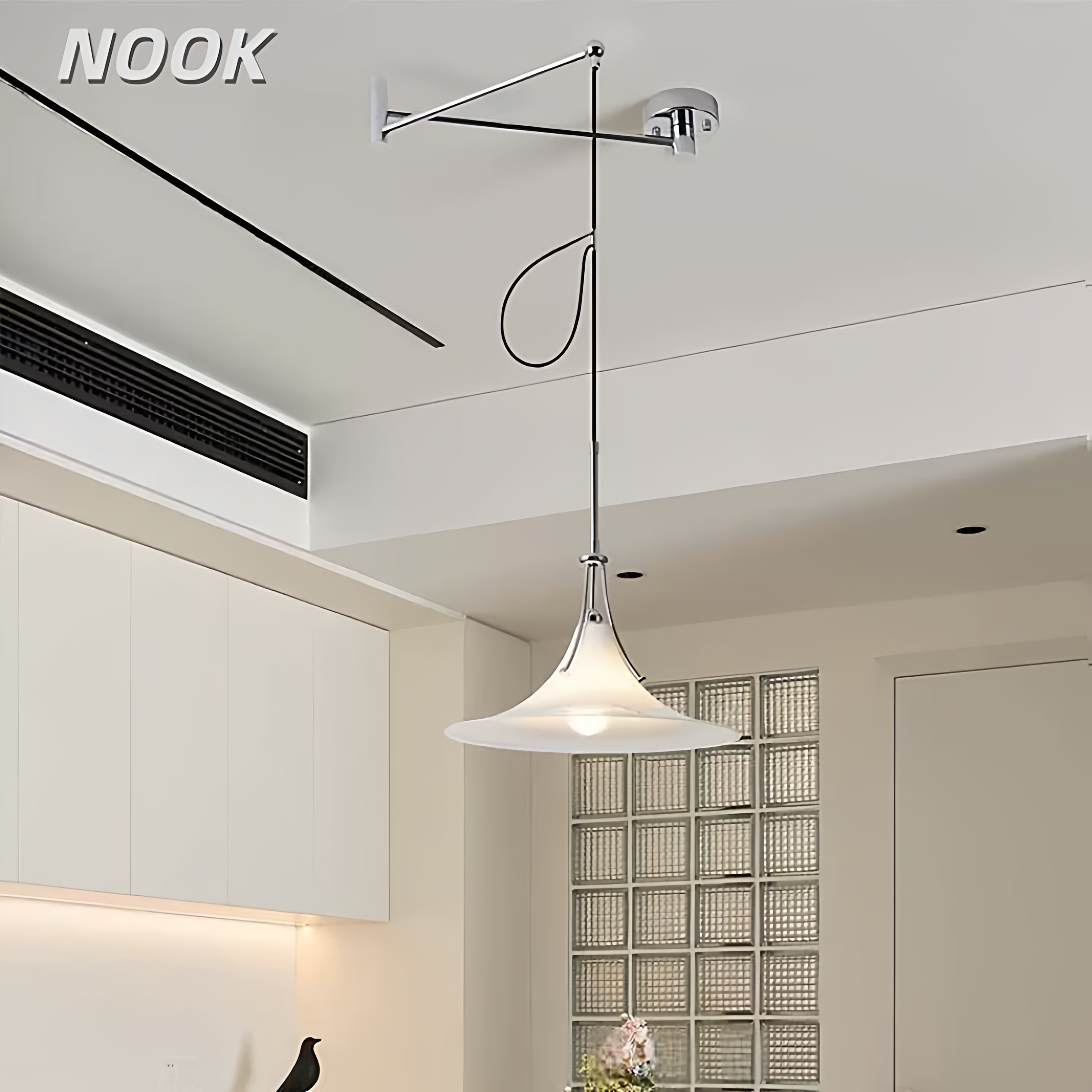 NOOK现代玉兰法式奶油风餐厅吊灯