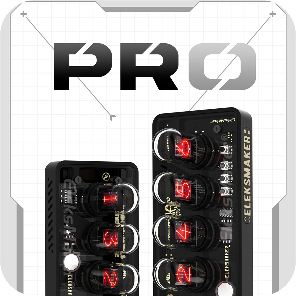 EleksMaker拟辉光管时钟桌搭创意电子RGB电脑桌面摆件EleksTube