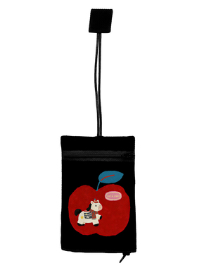 苹果小马通用车钥匙包套 抽拉式汽车钥匙包多功能门禁卡包黑色A15