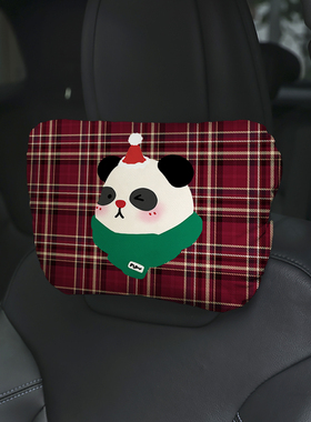 围巾熊猫颈枕车载护颈汽车枕头颈枕车靠枕颈枕条纹创意可定制A23