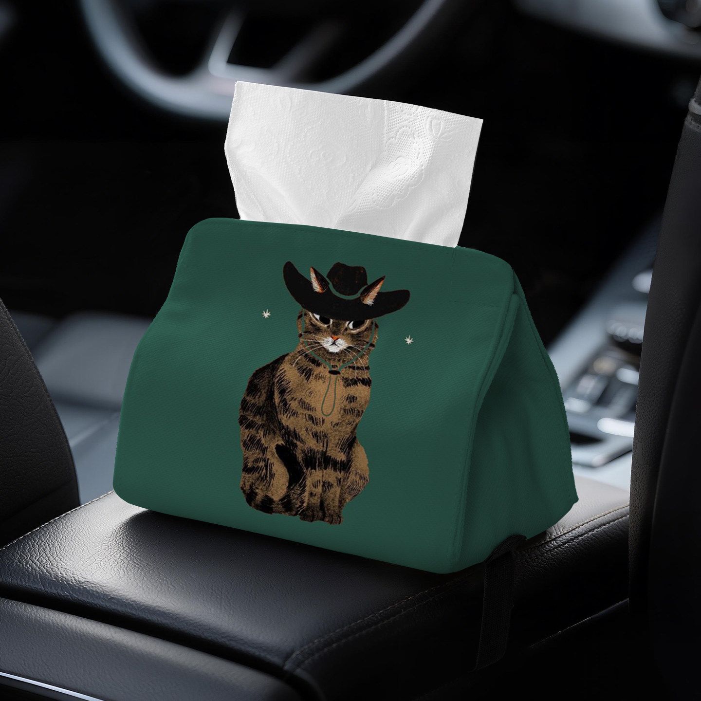 牛仔狸花猫 车载车用抽纸盒中央扶手款女生创意纸巾盒宠物定制A1,汽车用品/电子/清洗/改装,车用纸巾盒/套,淘宝优惠券,粉丝福利购,淘宝优惠卷