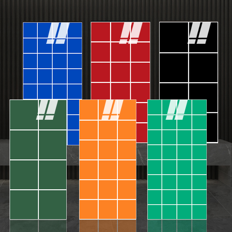 加厚亮面格子贴片防水防污墙贴