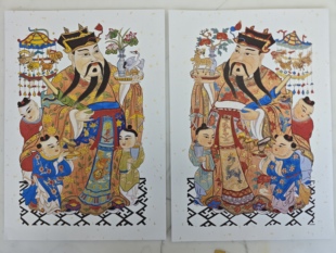 2026原创马年文官门神创意门神入户门贴带背胶洒金宣纸镇宅装饰