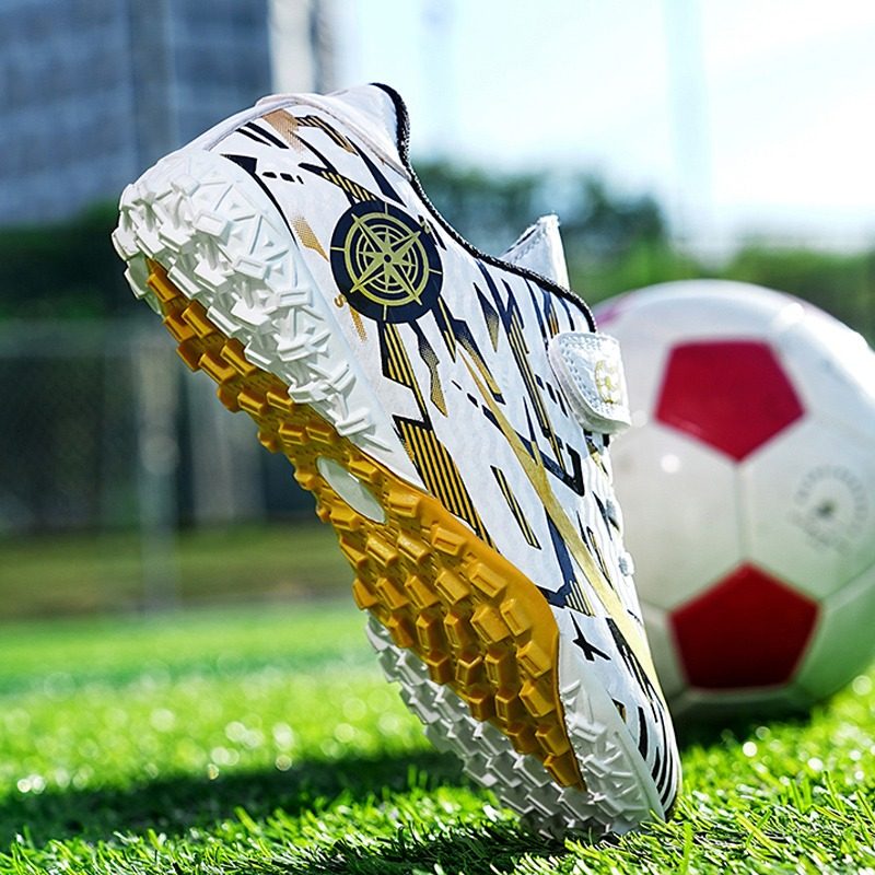回力梅西儿童足球鞋碎钉男女小学生防滑训练鞋魔术贴短钉人造草地