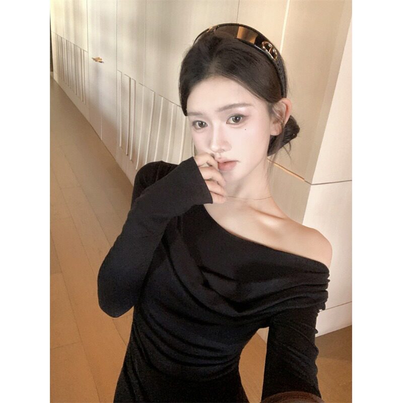纯色套头紧身收腰莱赛尔中国女士