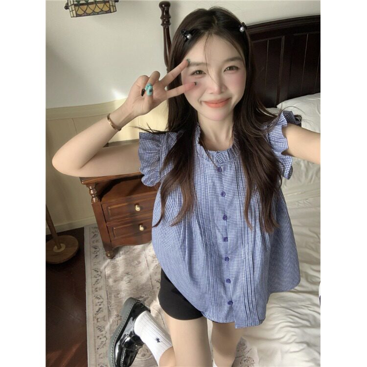 小飞袖上衣新款上衣女宽松