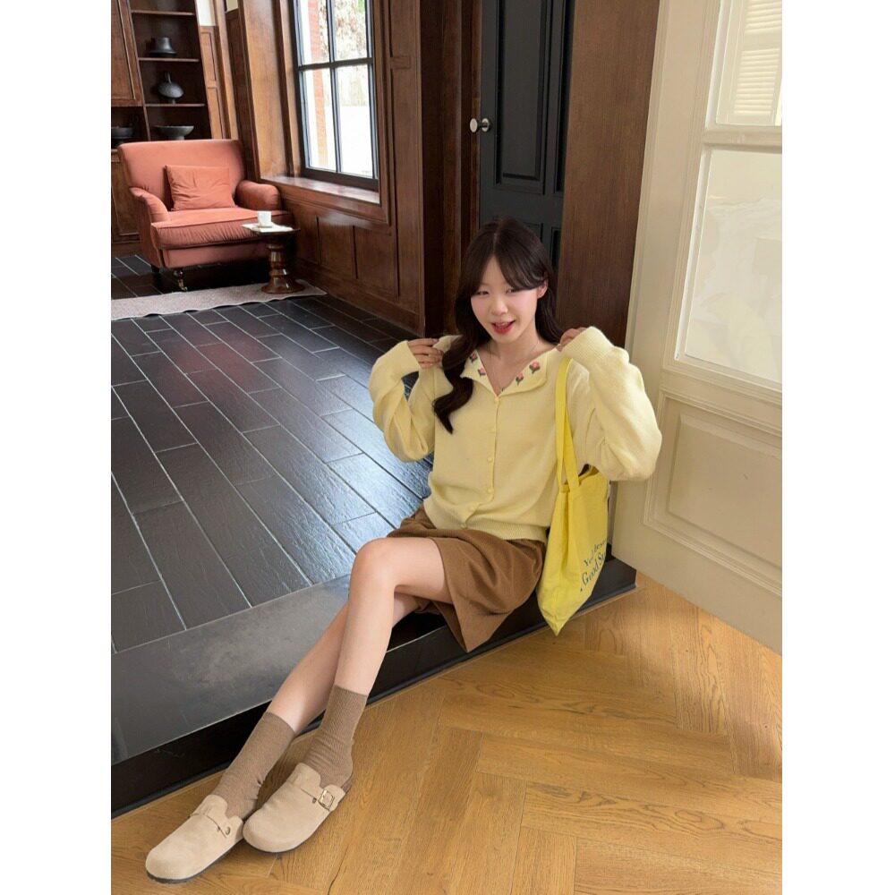 甜美花朵毛衣2025春秋季新款女装