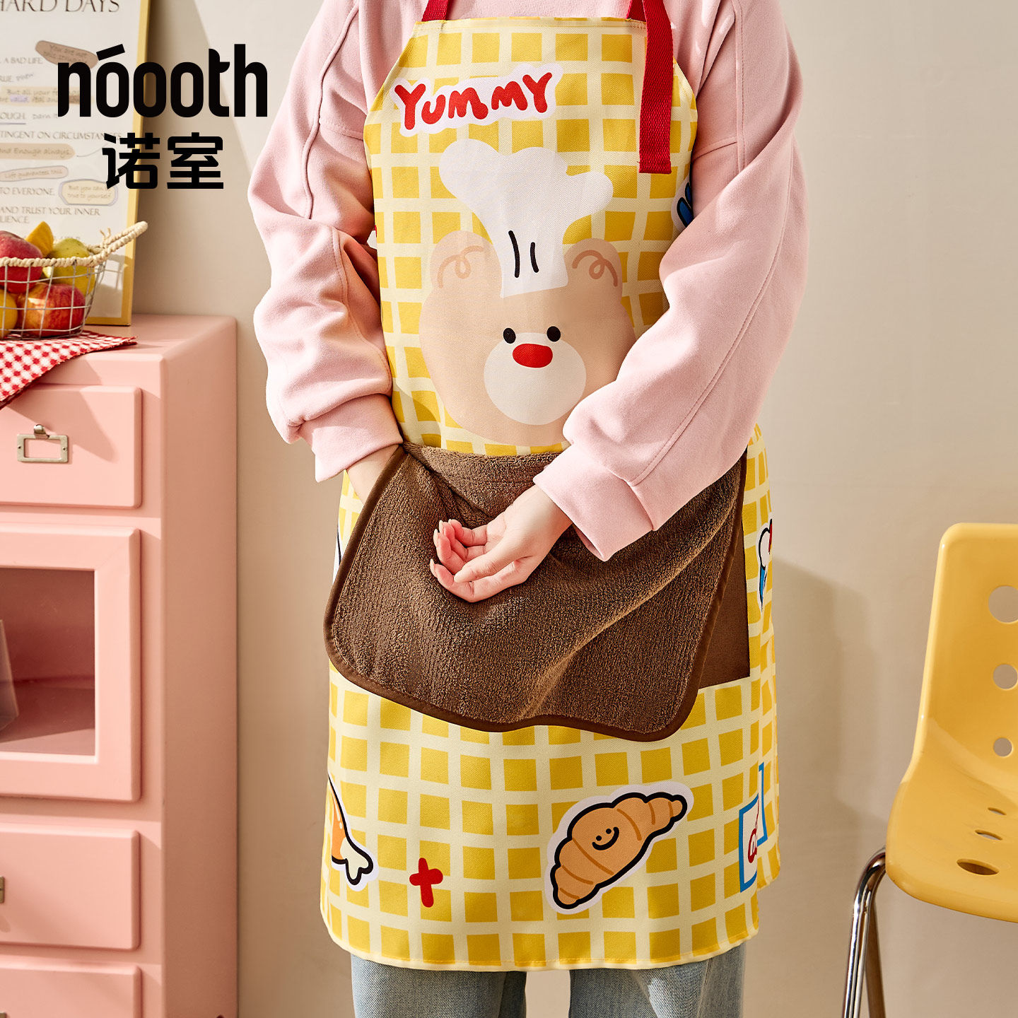 诺室nonozoo可拆擦手家用围裙厨房防水油新款做饭高级感年轻罩衣 - 诺室旗舰店出品