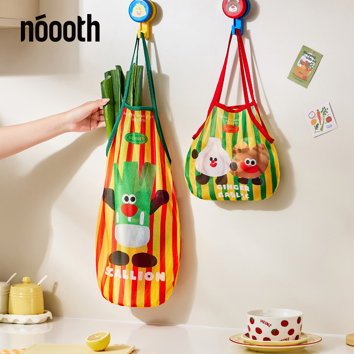 诺室果蔬葱姜蒜收纳袋厨房挂袋放大蒜洋葱收纳神器壁挂式透气网兜,收纳整理,果蔬收纳袋,淘宝优惠券,粉丝福利购,淘宝优惠卷