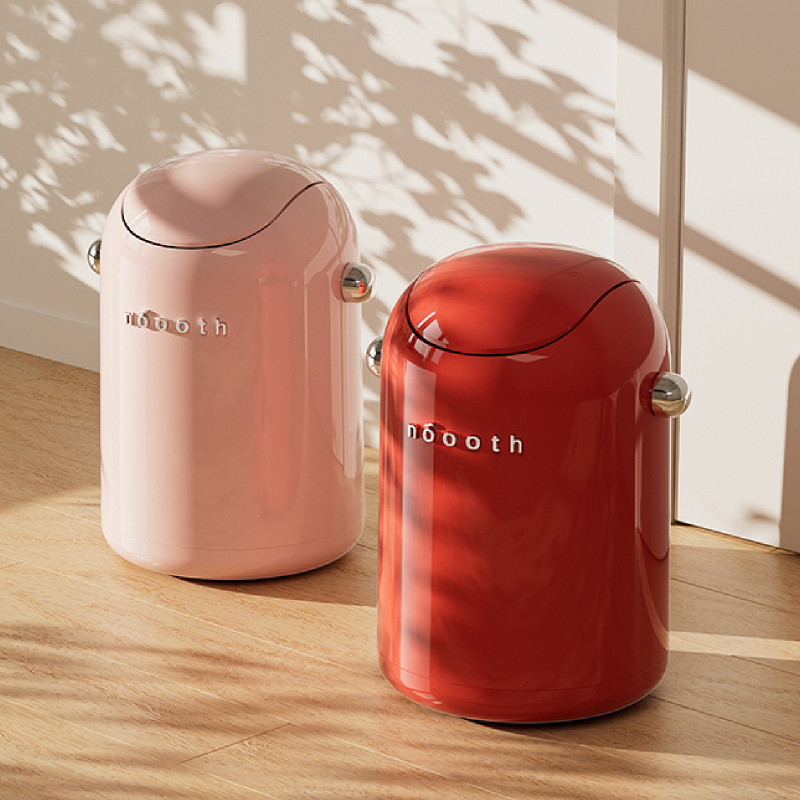 诺室摇盖大容量客厅垃圾桶家用高颜值复古卧室办公室带盖2026新款