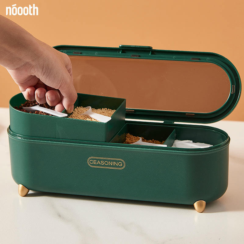 调料盒家用厨房一体多格调味盒调料收纳盒轻奢盐味精调料组合套装|ruв категории кухня/посуда, кухонный Гаджет/кухня хранения, тарного хранения/кухня хранения посуды, приправы бутылки - от Buy2taobao.com для оказания профессиональной услуги покупки агента Taobao